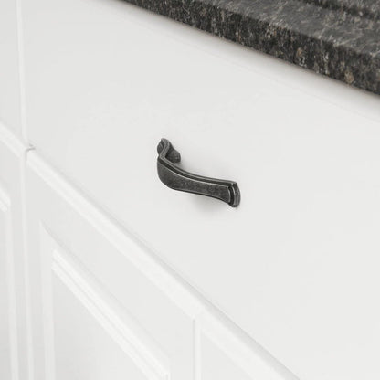 AmazonBasics Traditional Craftsman Cabinet Handle, Antique Silver 10-Pack