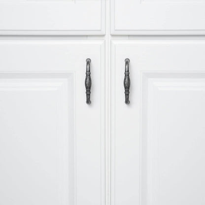 AmazonBasics Traditional Drawer Cabinet Handle, Antique Silver 10-Pack