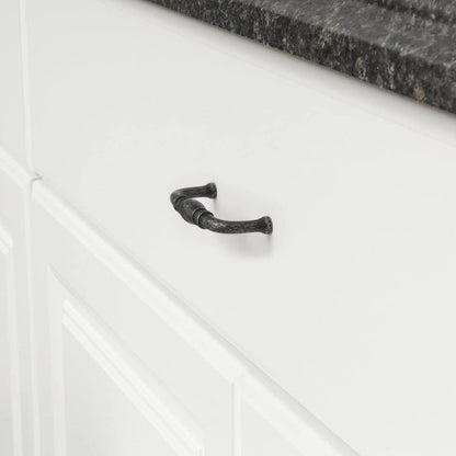 AmazonBasics Traditional Drawer Cabinet Handle, Antique Silver 10-Pack