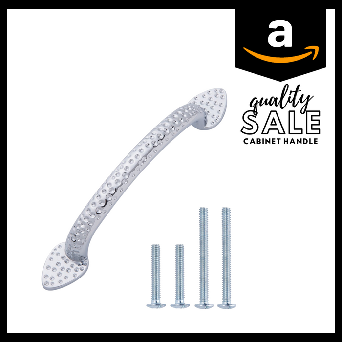 AmazonBasics Triangle Foot Cabinet Handle, 5.5 Length  Polished Chrome, 10-Pack