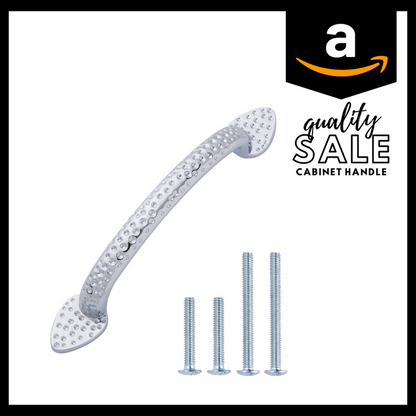 AmazonBasics Triangle Foot Cabinet Handle, 5.5 Length  Polished Chrome, 10-Pack