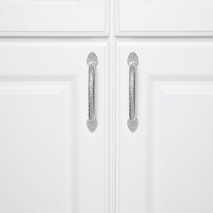 AmazonBasics Triangle Foot Cabinet Handle, 5.5 Length  Polished Chrome, 10-Pack