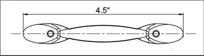 AmazonBasics Twisted Cabinet Handle 4.5in Length 3in Hole Center Satin Nickel 10Pack