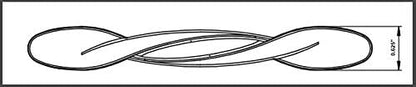 AmazonBasics Twisted Cabinet Handle 4.5in Length 3in Hole Center Satin Nickel 10Pack