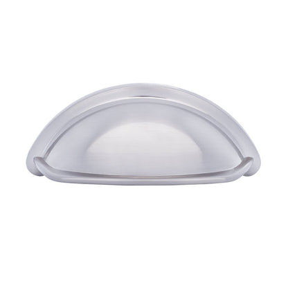 AmazonBasics Wide Bin Cup Drawer Pull 3.69in Length 3in Hole Center Satin Nickel 10Pack