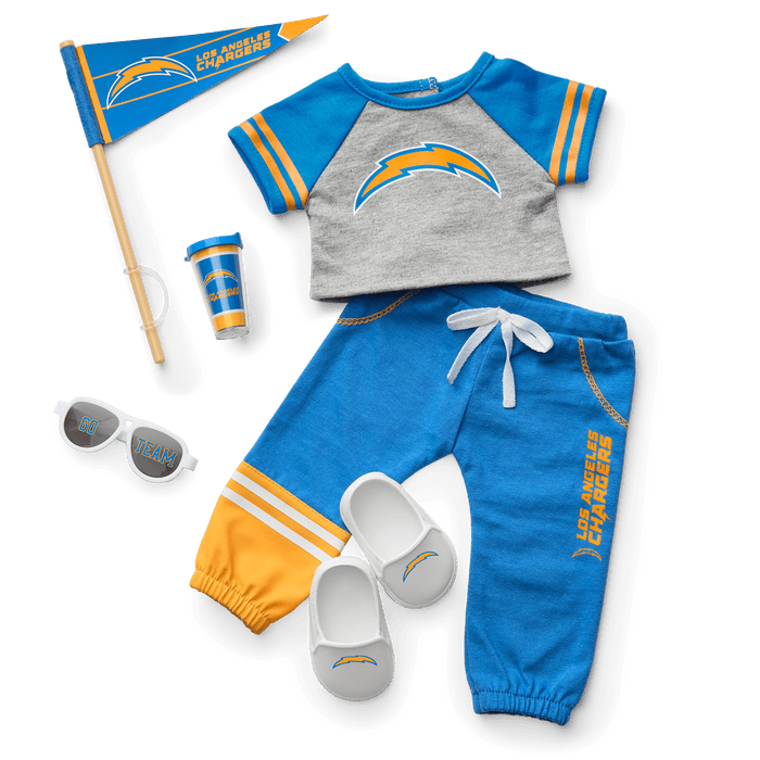 American Girl® x NFL Los Angeles Chargers Fan Outfit & Accessories for 18-inch Dolls