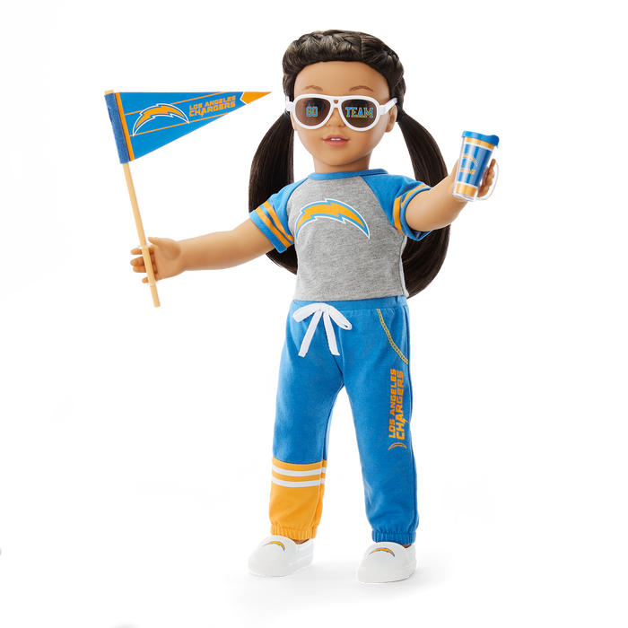 American Girl® x NFL Los Angeles Chargers Fan Outfit & Accessories for 18-inch Dolls