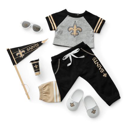 American Girl® x NFL New Orleans Saints Fan Outfit & Accessories for 18-inch Dolls