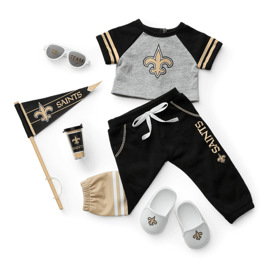 American Girl® x NFL New Orleans Saints Fan Outfit & Accessories for 18-inch Dolls