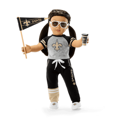 American Girl® x NFL New Orleans Saints Fan Outfit & Accessories for 18-inch Dolls