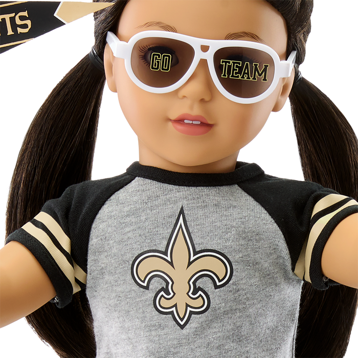 American Girl® x NFL New Orleans Saints Fan Outfit & Accessories for 18-inch Dolls