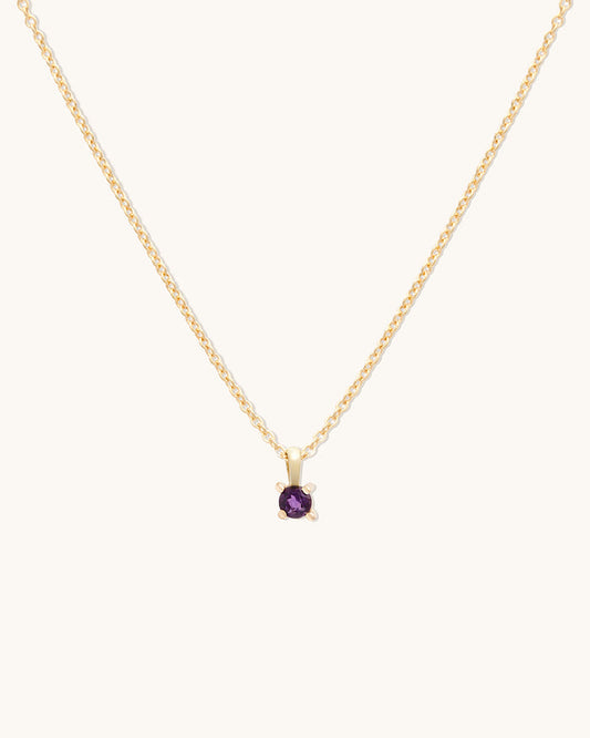 Amethyst Birthstone Necklace