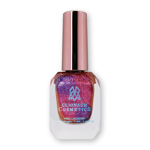 One bottle of nail polish containing Amorem Nail Laquer on white background.