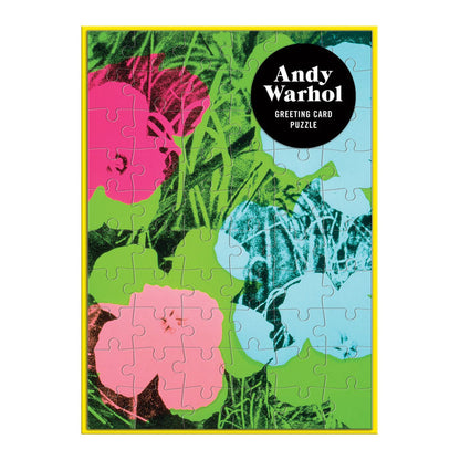 Andy Warhol Flowers Greeting Card Puzzle Greeting Card Puzzles Andy Warhol Collection