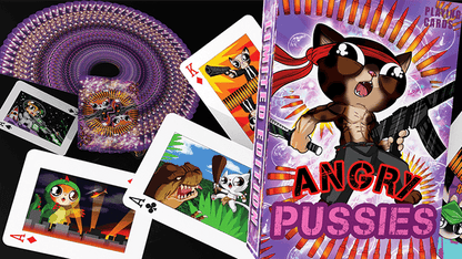 Angry Pussies Playing Cards by De'vo