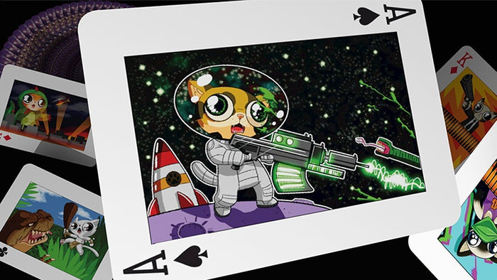 Angry Pussies Playing Cards by De'vo