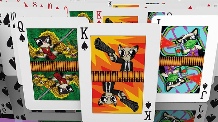 Angry Pussies Playing Cards by De'vo