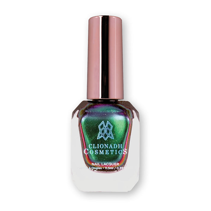 Bottle of nail polish containing Anneal Nail Lacquer on white background.
