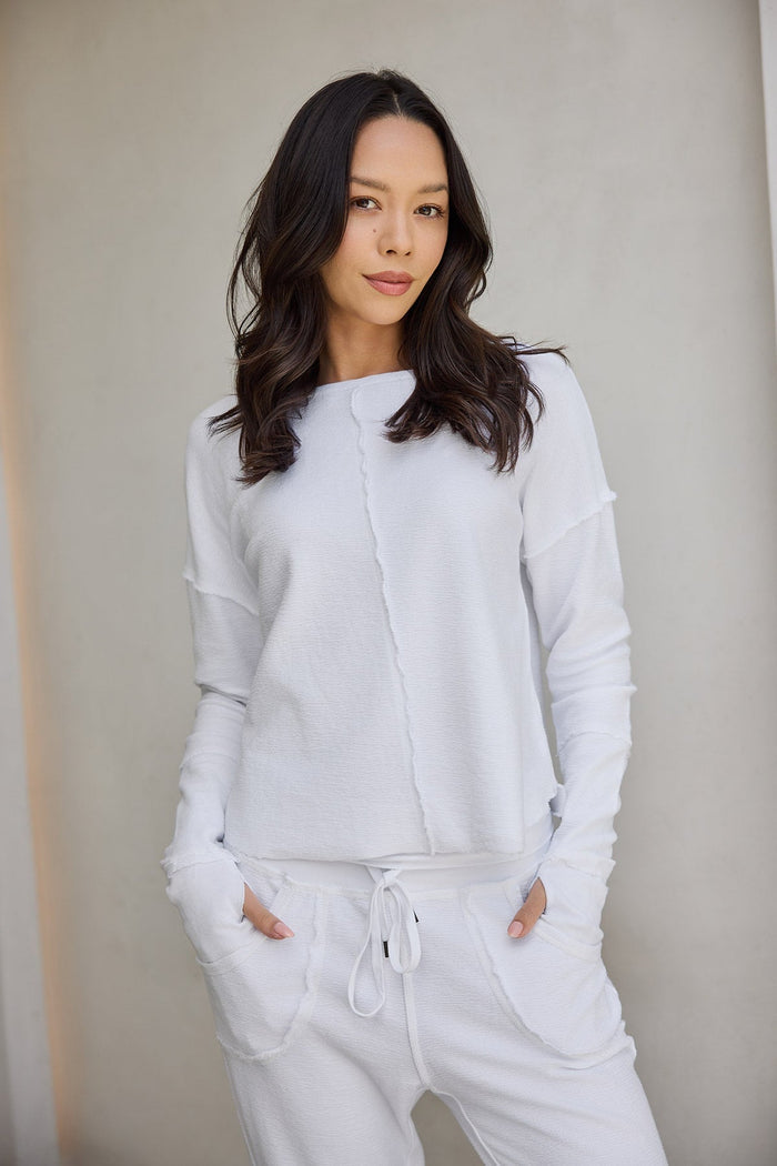 Wearables Annika Long Sleeve Boat Neck Top