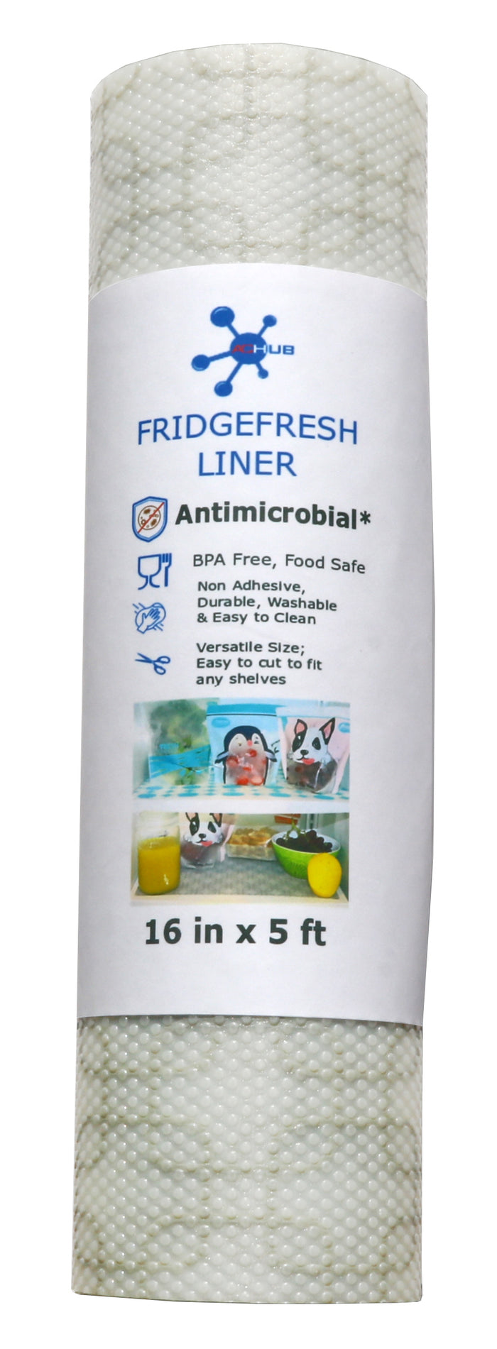 Antibacterial Fridge Liner Roll, BPA Free, Food Safe - Cut to Fit, Non Adhesive, Washable