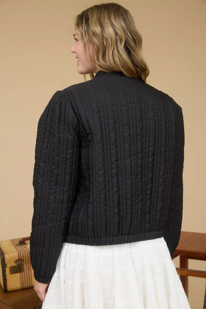 Apres Ski Velvet Detail Quilted Jacket