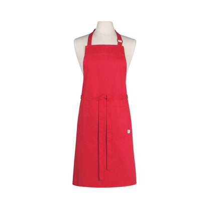 red basic apron