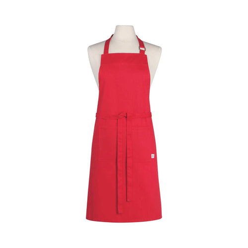 red basic apron