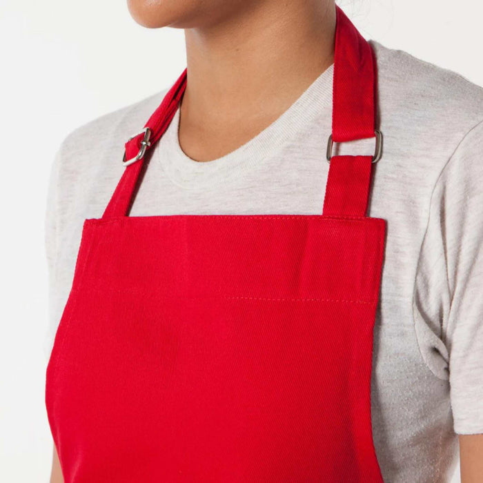 Apron basic red - closeup of neck