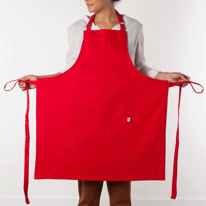 Apron basic red - size