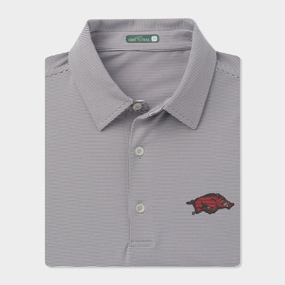 Arkansas Club Pinstripe Performance Polo