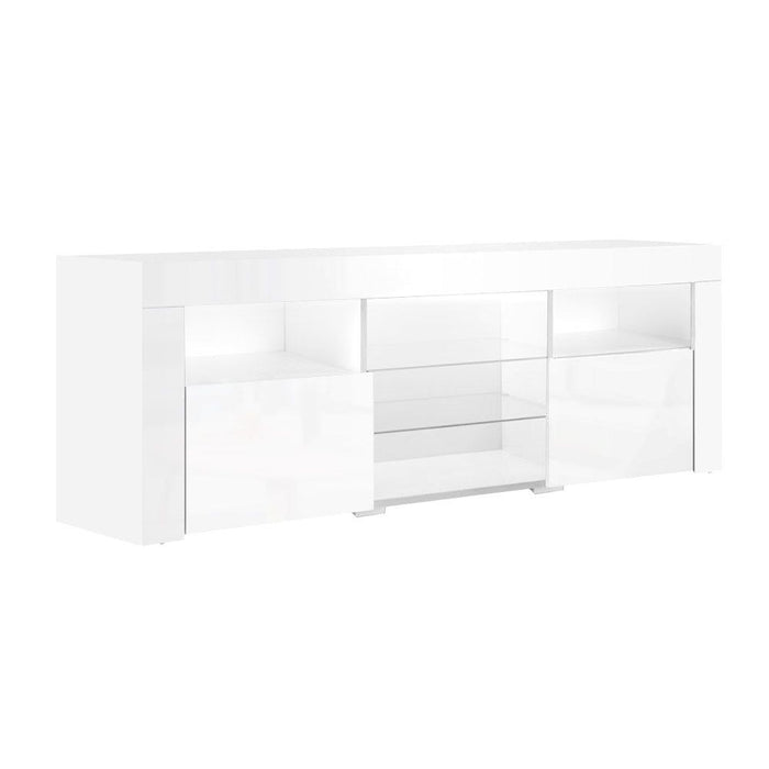 Artiss Entertainment Unit TV Cabinet LED 160cm White Bobi -Home Living Store - -