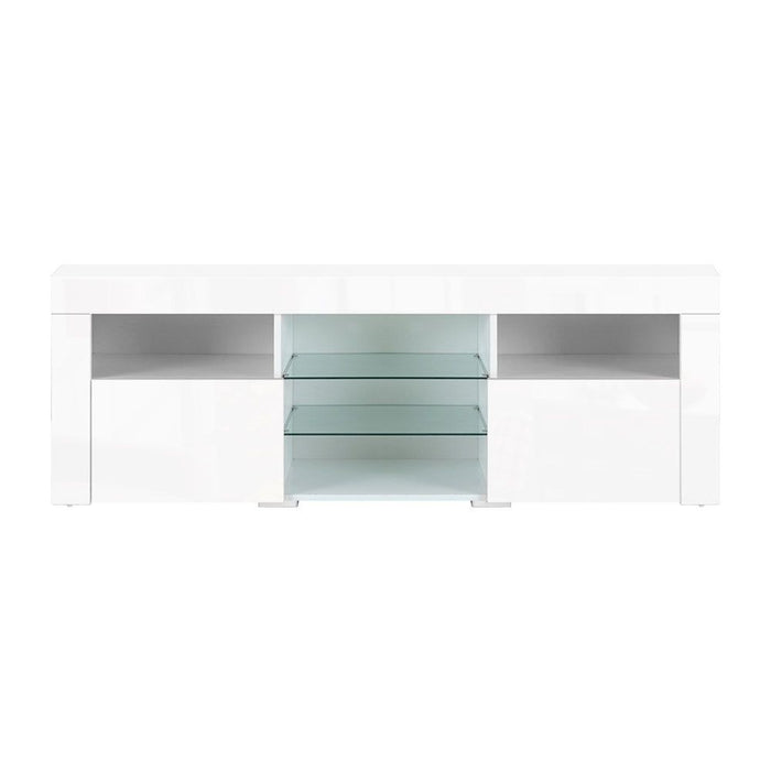 Artiss Entertainment Unit TV Cabinet LED 160cm White Bobi -Home Living Store - -