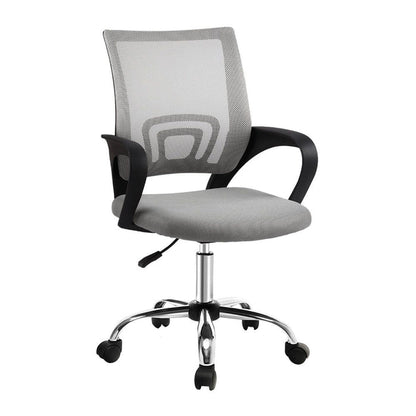 Artiss Mesh Office Chair Mid Back Grey -Home Living Store - -