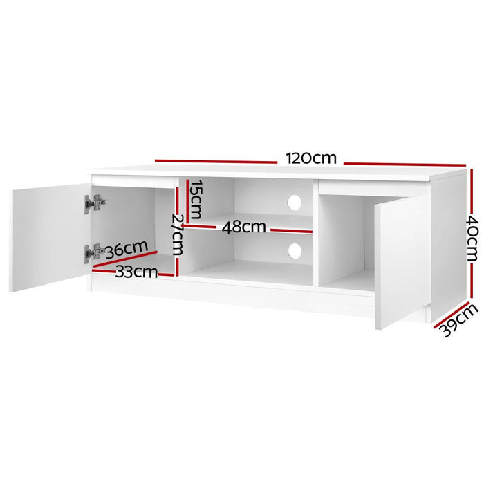 Artiss TV Cabinet Entertainment Unit 120cm White Anita -Home Living Store - -