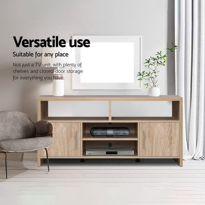 Artiss TV Cabinet Entertainment Unit 140cm Oak Ken -Home Living Store - -