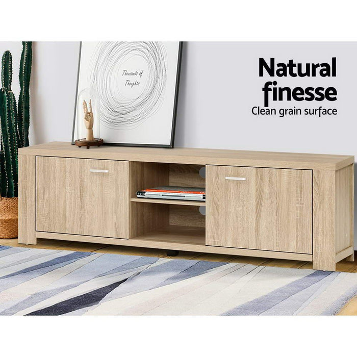 Artiss TV Cabinet Entertainment Unit 160cm Oak Maxi -Home Living Store - -