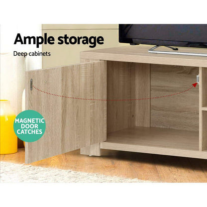 Artiss TV Cabinet Entertainment Unit 160cm Oak Maxi -Home Living Store - -