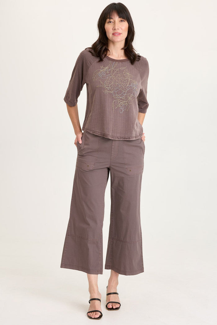 XCVI Artus Poplin Smocked Waist Crop