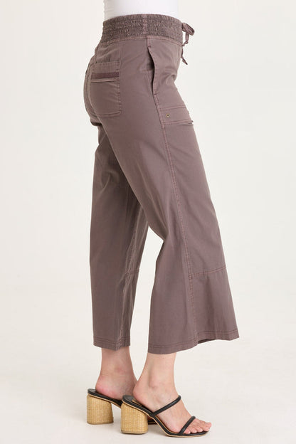 XCVI Artus Poplin Smocked Waist Crop