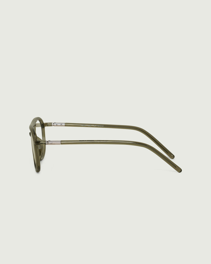 Basil::Astrid Eyeglasses pilot green castor seed side