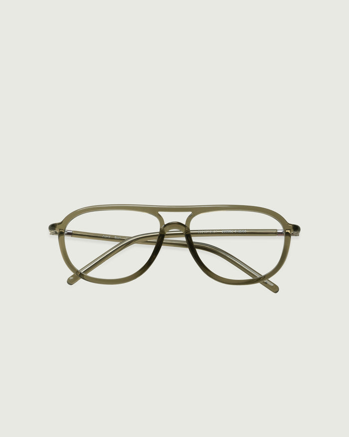 Basil::Astrid Eyeglasses pilot green castor seed top
