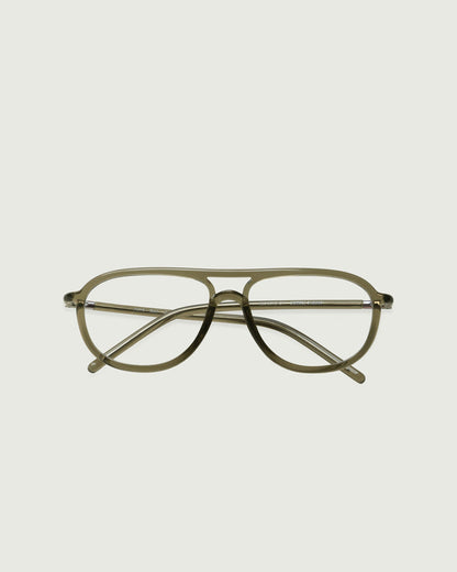 Basil::Astrid Eyeglasses pilot green castor seed top