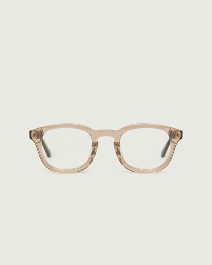 Sesame Tort::Atticus Eyeglasses round brown acetate front
