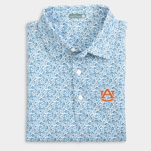 Auburn Fastball Printed Performance Polo