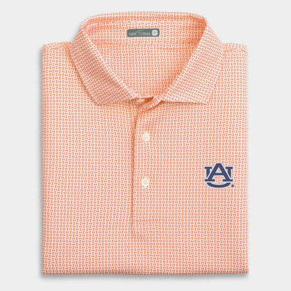 Auburn Trellis Printed Performance Polo