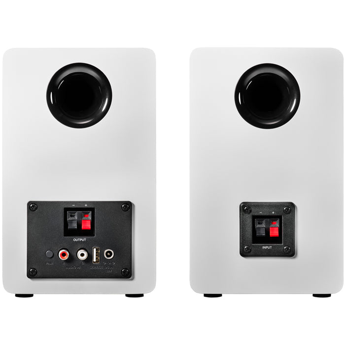 Audio Technica AT-SP3X Powered Bookshelf Speakers with Bluetooth White White