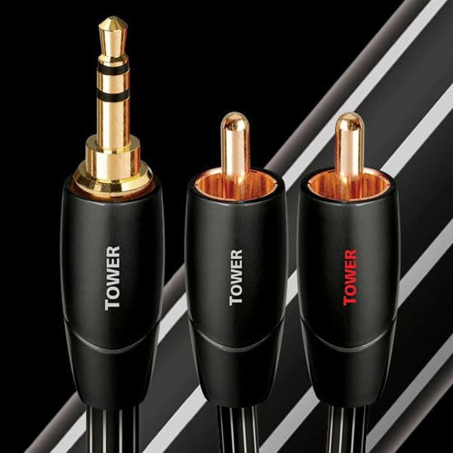AudioQuest Tower 1M Male 3.5mm to RCA Analog Audio Interconnect Cable