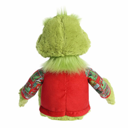 Aurora Plush 16 Inch Dr. Suess Ugly Sweater Light Up Grinch Holiday Plush Toy