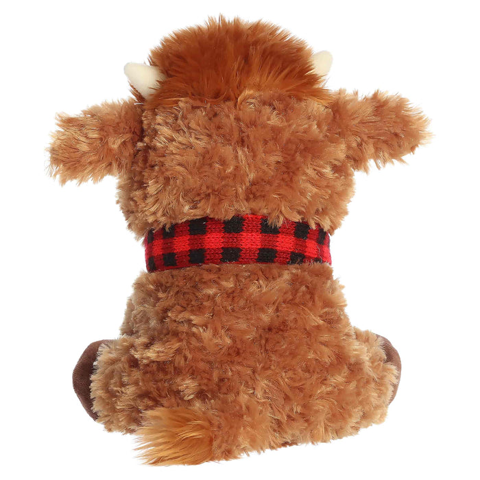 Aurora Plush 9 Inch Frosty Farm Highland Cow Holiday Plush Toy