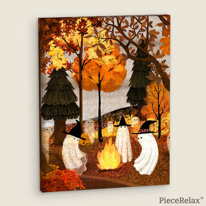 The campfire lights up the night with a golden glow, turning the whole autumn into a shimmering season of gold. You'll Always Get There with PieceRelax.